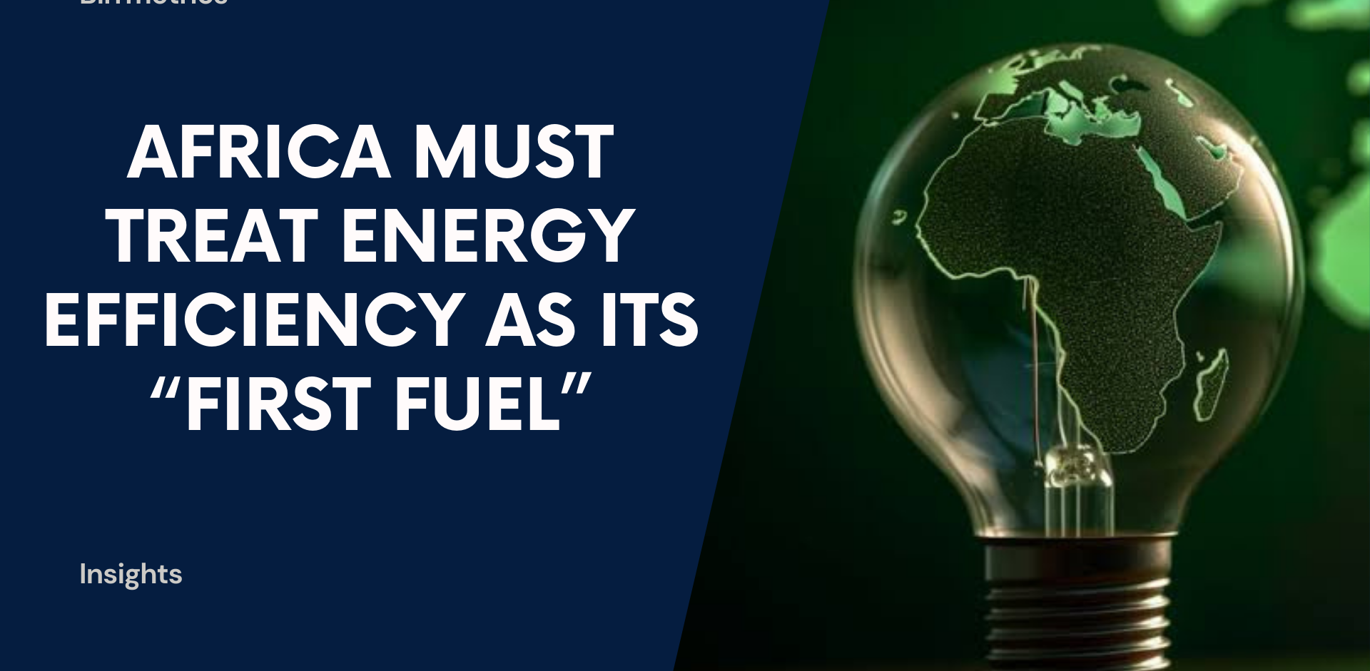 Africa Must Treat Energy Efficiency as Its “First Fuel”